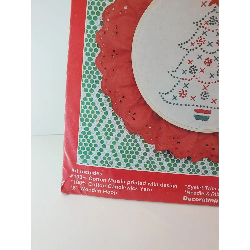 Vintage Christmas Candlewicking Wall Deco Kit Christmas‎ Tree New